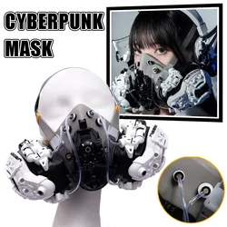Máscara respiradora Cyberpunk de resina Punk tecnológica para cosplay