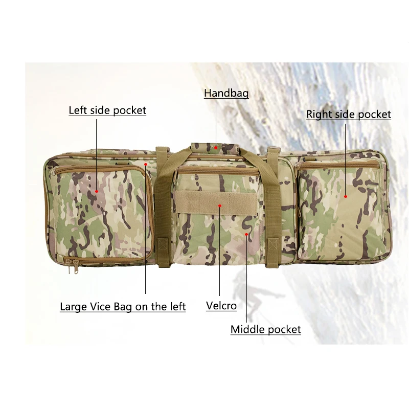 Cañón pesado de 85CM, juego de Rifle doble, bolsa para pistola M4, bolsa para pistola de aire de caza, correa para el hombro, mochila de pesca - imagen 3