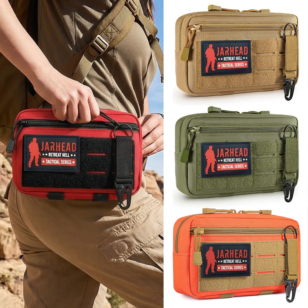 Bolsa táctica Molle EDC, botiquín de primeros auxilios, bolsa para teléfono móvil, riñonera, bolsa de herramientas de utilidad EMT de emergencia, bolsa de caza - imagen 4