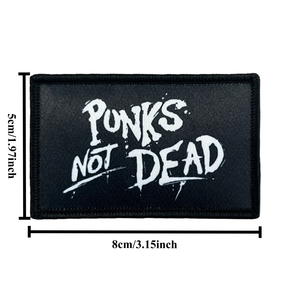 Parche táctico PUNKS NOT DEAD Morale, insignia militar, pegatinas para mochila en ropa, brazalete con gancho y bucle, apliques para casco - imagen 2