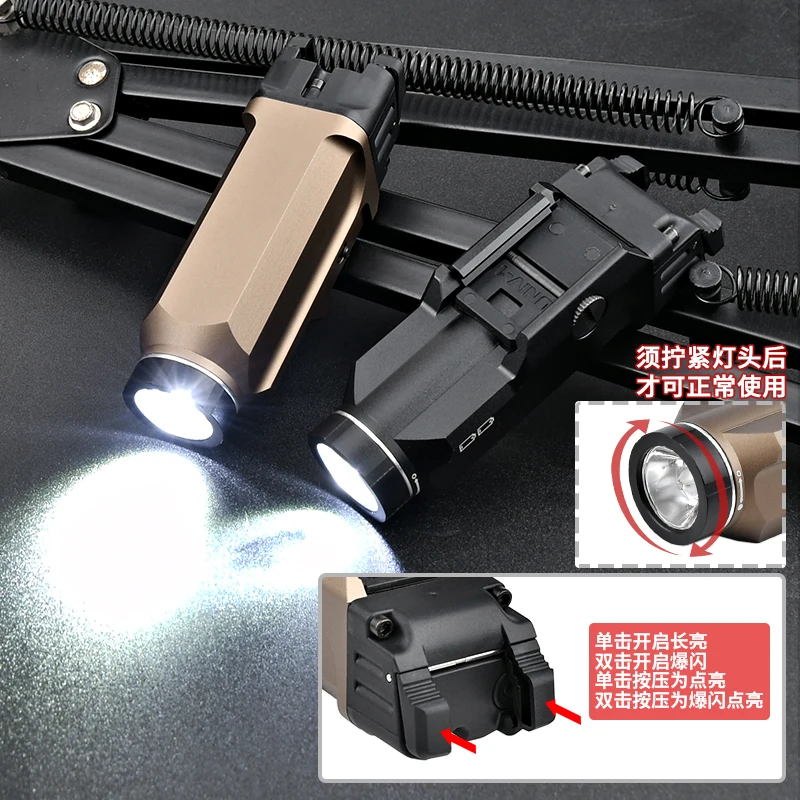 Lámpara táctica de pistola de caza WADSN TR 9, linterna de lumen 1000 Airsoft, luz de exploración estroboscópica de alta potencia para 1913 EQUIPO DE SISTEMA DE UNIV - imagen 4