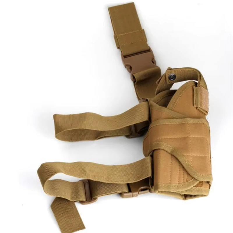 Funda táctica para muslo de pistola, soporte de bolsa ajustable de nailon con pierna caída derecha para Glock 17 19 31 32 Universal - imagen 3