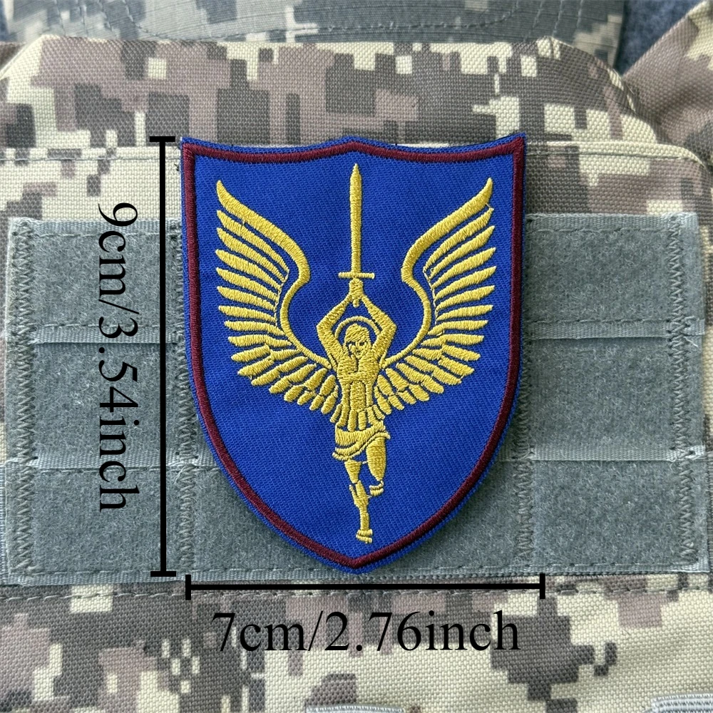 Parches bordados con insignia de moral divertida del atleta del Arcángel para ropa, brazalete militar táctico, pegatinas para mochila con gancho y bucle - imagen 2