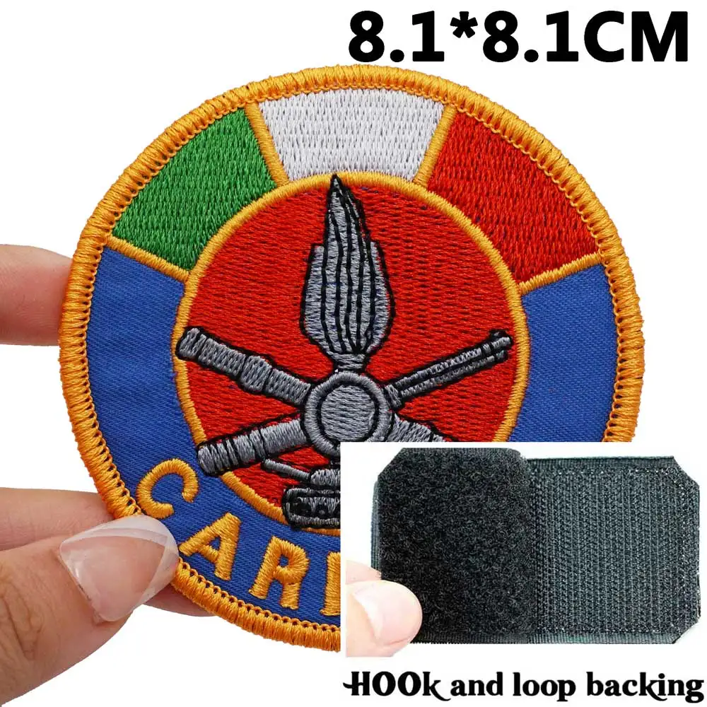Parches bordados tácticos de Italia CARRISTI con respaldo de gancho y bucle para mochilas, ropa, accesorios militares - imagen 2