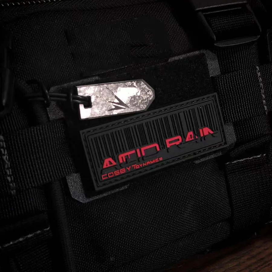 Parche forjado con etiqueta colgante de fibra de carbono, aplique táctico de escenario multitarea para decoración de mochila DIY, herramienta EDC con mango de tracción rápida - imagen 4