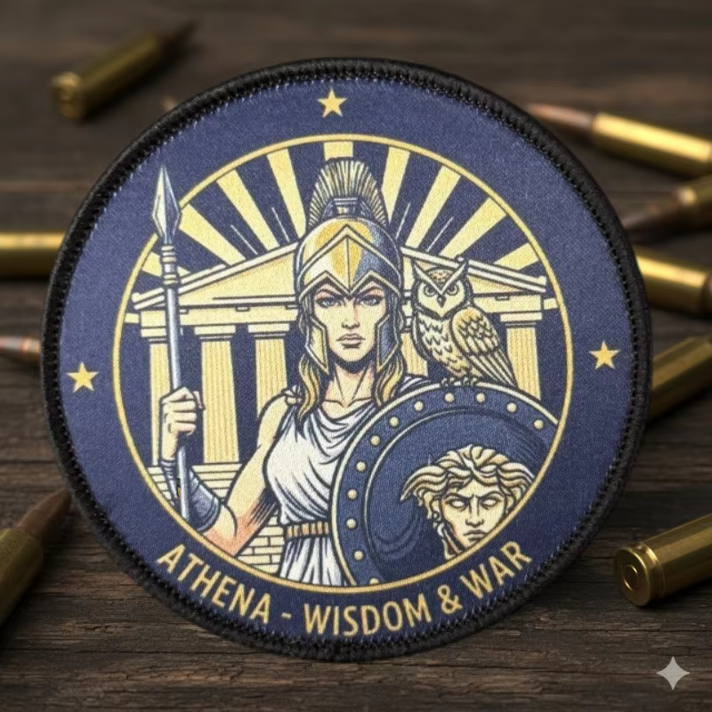 Parche táctico Athena estampado para chaleco MOLLE con velcro - imagen 2