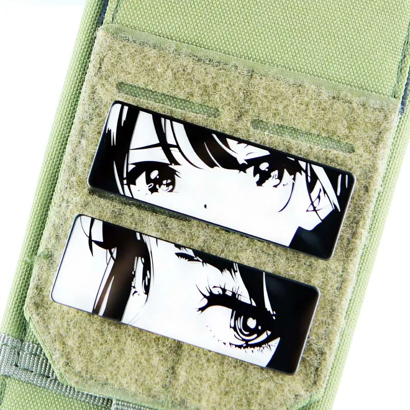 Parche de Metal de ojos de luna de marinero bidimensional de Anime para ropa, decoración de mochila, insignia táctica con gancho - imagen 3