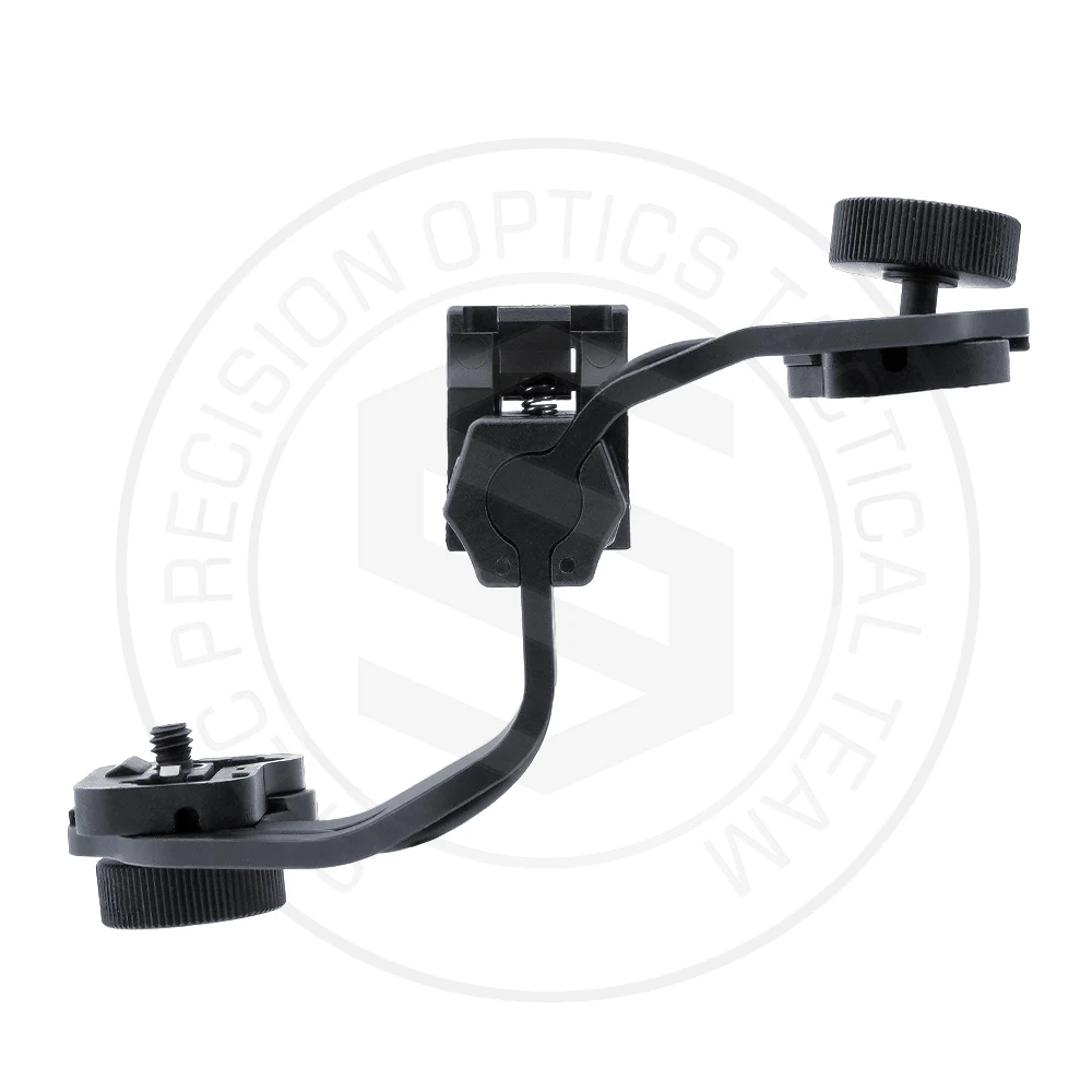 SPECPRECISION Metal PVS14 NVG adaptador de montaje en cabeza doble soporte táctico NVG para dos monoculares PVS14 individuales - imagen 5