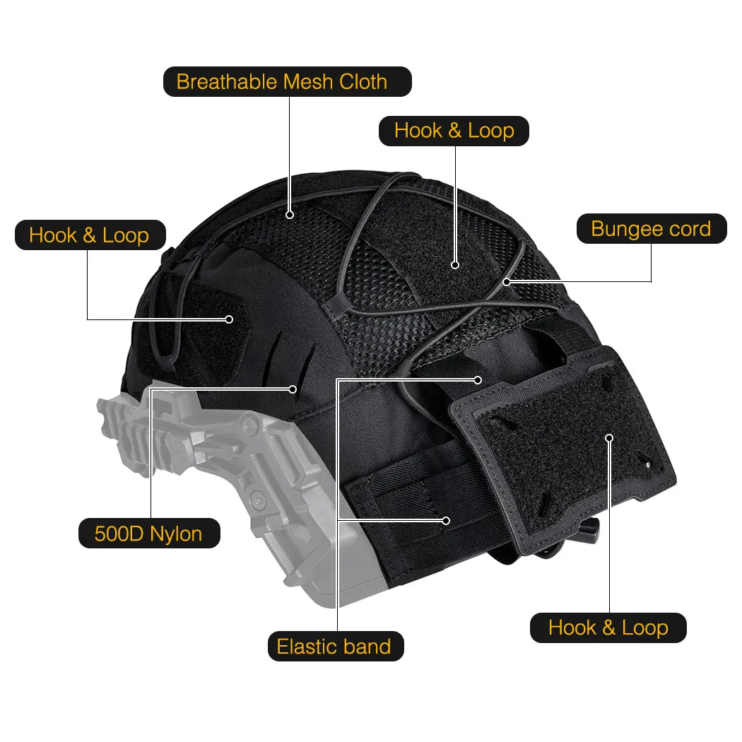 IDOGEAR Funda táctica para casco Wendy 3,0 con bolsa de batería NVG Laser 3814 - imagen 4