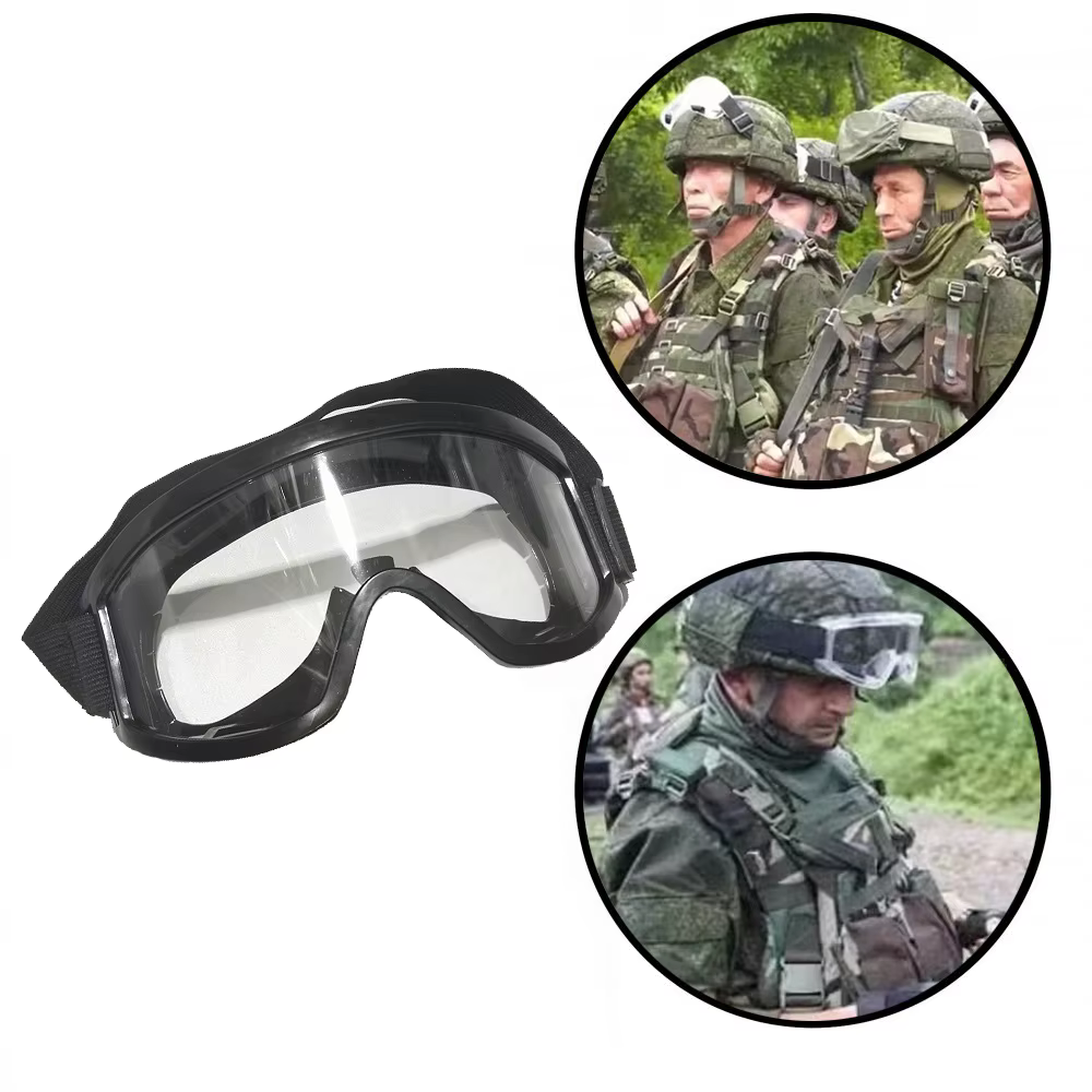 Vista frontal de las gafas tácticas rusas estilo 6B50