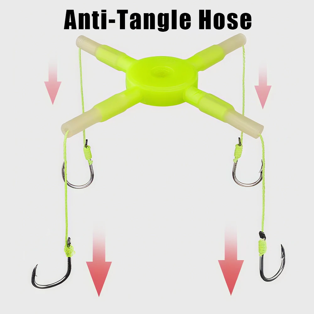 Aparejo de pesca antisuelo, 8 anzuelos, gancho de explosión con solapa de pesca, señuelo de pesca cuadrado, trampa de cebo, alimentador, anzuelos de pesca de carpa, 1 ud. - imagen 3