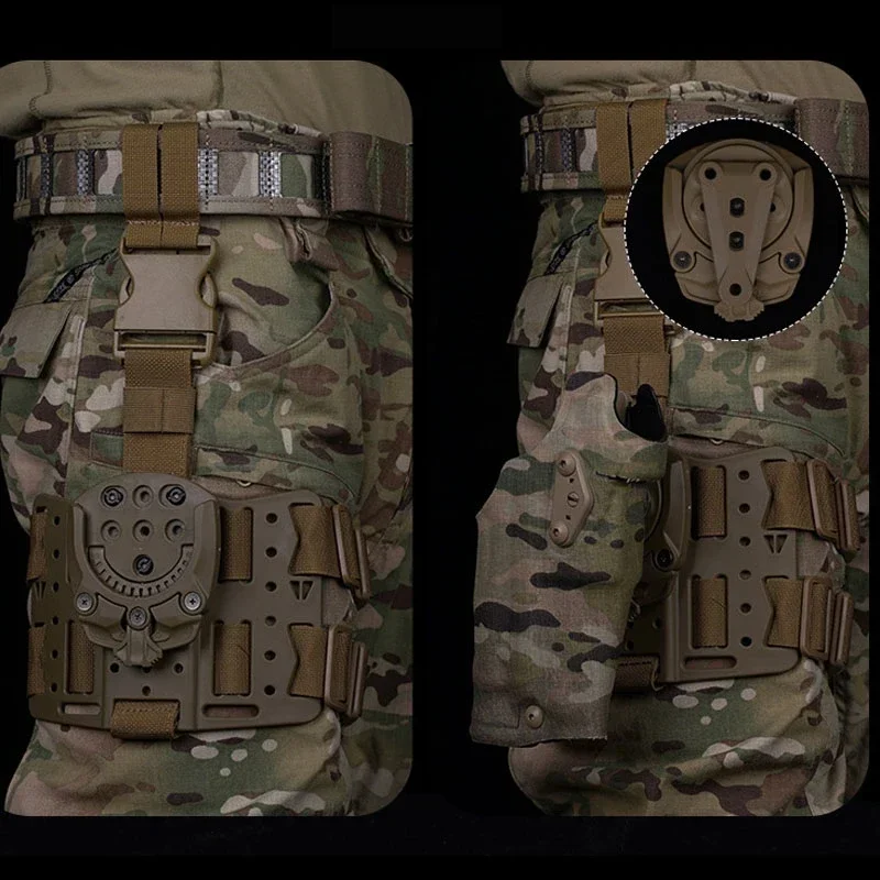 Adaptador de funda para pistola Drop Leg, paleta con rotación de 360 grados, funda para pistola, plataforma, Kit de liberación rápida, adaptador de funda para GL 17 M9 - imagen 3