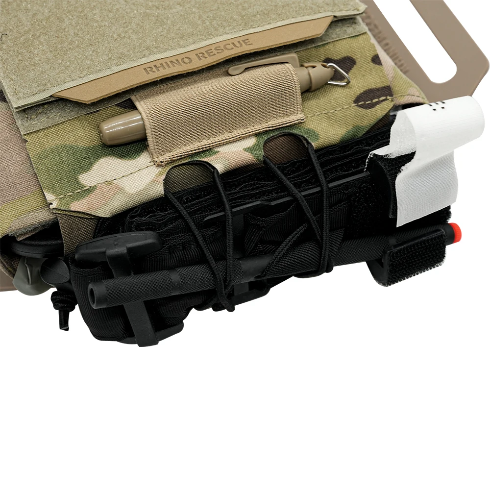 RHINO RESCUE-bolsa médica táctica Molle, bolsa IFAK Horizontal, botiquín de primeros auxilios de liberación rápida para cinturón, chaleco al aire libre - imagen 5