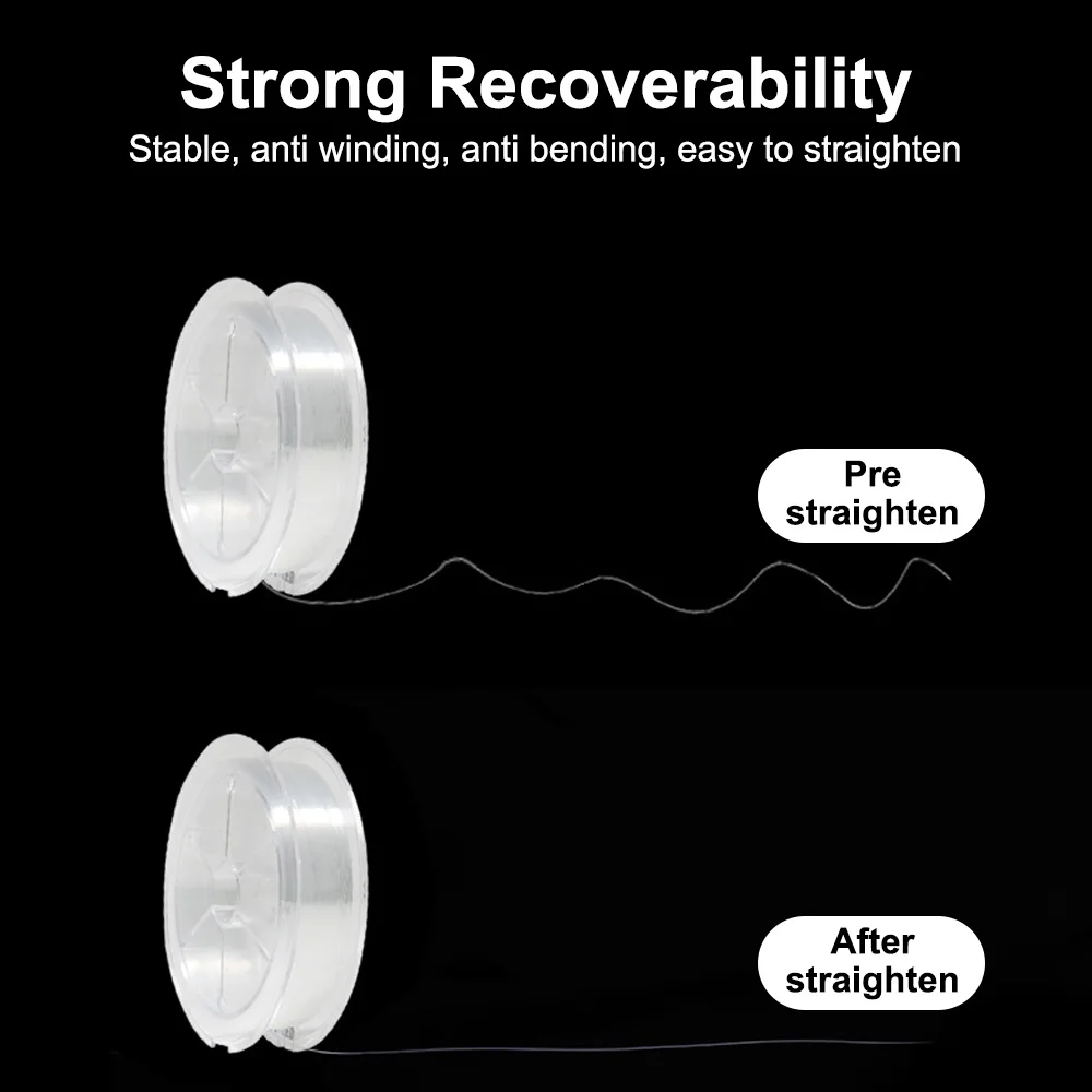 Línea de pesca de 100m, línea de pesca de monofilamento de nailon, alambre de pesca de 0,37/0,47mm para hilo de pesca de carpa, accesorios transparentes para peces - imagen 3