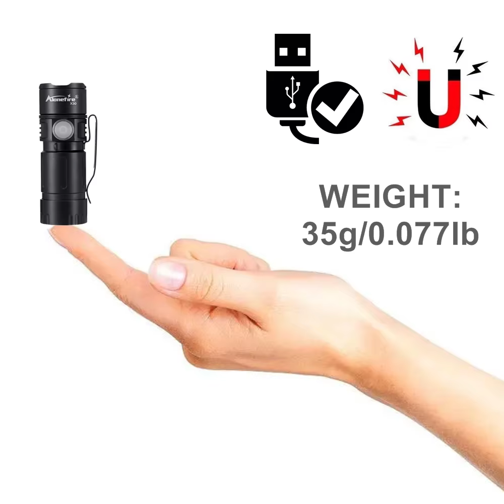 Linterna LED X30 con batería 16340