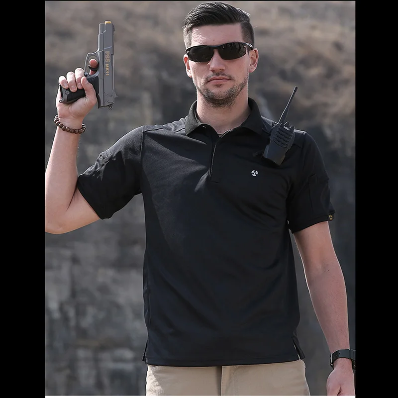Polo de manga corta para hombre, camisas de secado rápido, Airsorf, Cambat, camiseta informal, ropa de Camping, verano, AF1122 - imagen 5