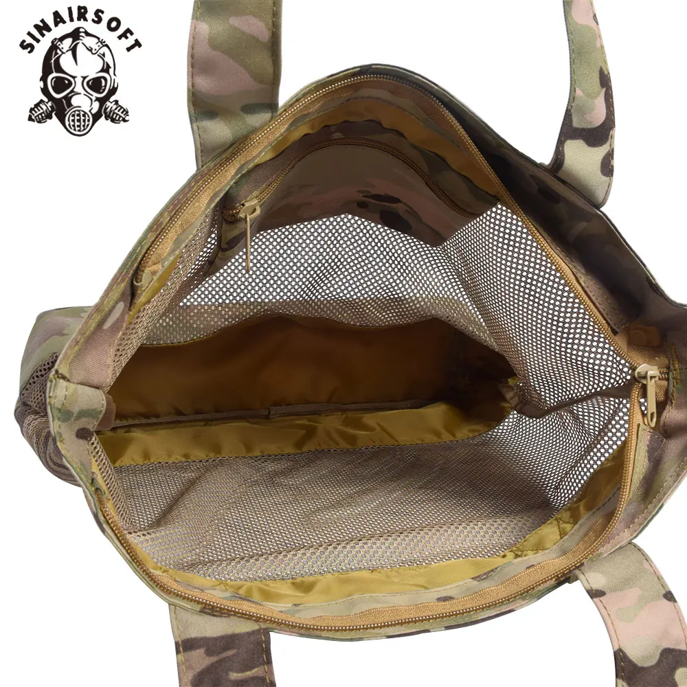 Bolsos de mano de gran capacidad de camuflaje con cremallera, bolsa de comestibles reutilizable, bolso de mano de nailon, bolsa de compras de hombro, bolsos para acampar y hacer senderismo - imagen 3