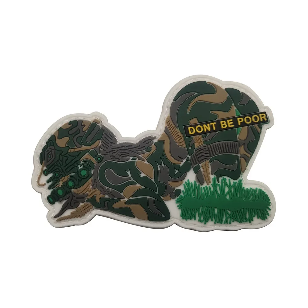 Parches adhesivos 3D de PVC suave con gancho y bucle para ropa, pegatina de belleza de visión nocturna, insignia de moral táctica en mochila, Parche de chaqueta - imagen 5