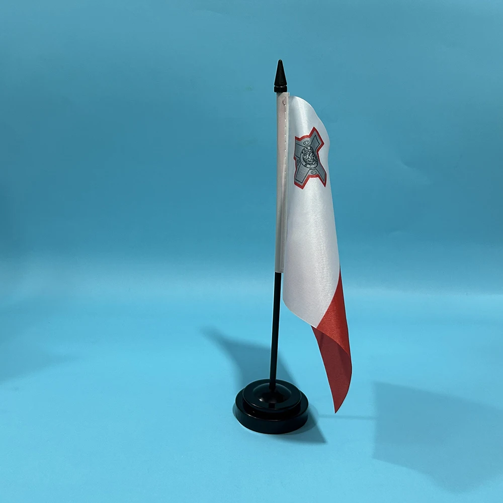 Bandera de escritorio de oficina SKY FLAG, bandera de Malta, 14x21cm, poliéster, bandera nacional de Malta, bandera de país, adornos de escritorio, banderas - imagen 5