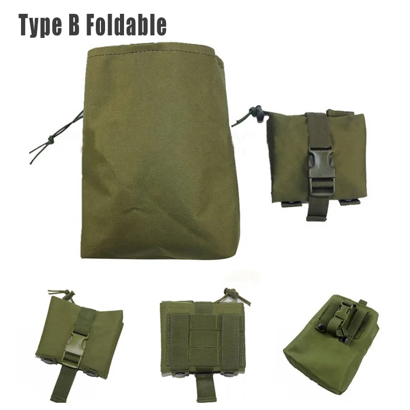 Bolsa de basura plegable Molle para revistas, bolsa de recuperación con cordón, de utilidad militar, para cintura, divertida, para munición, para caza y teléfono - imagen 4