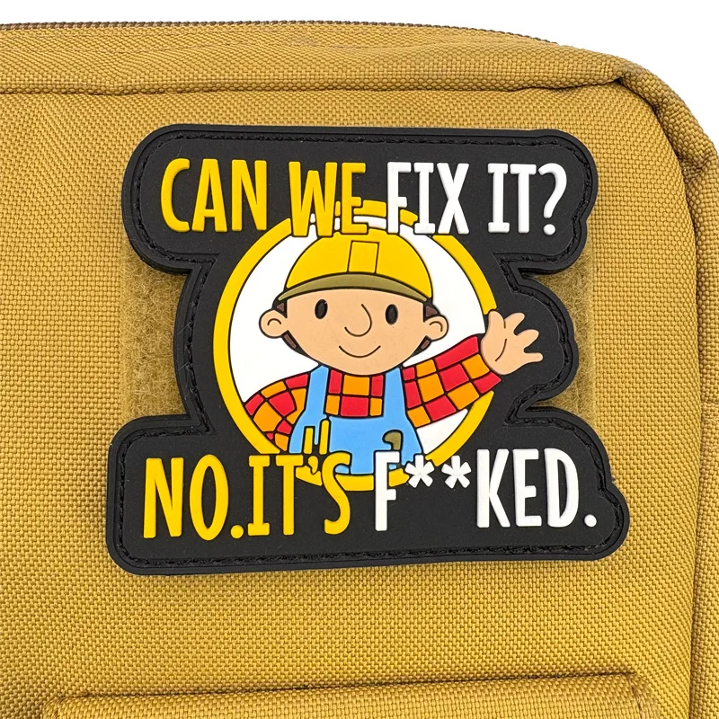 ¿PUTO FISCÓLO para accesorios de bolsas al aire libre? Insignia de aleación de pegatina de goma suave de PVC The Manutention Expert Morale - imagen 2