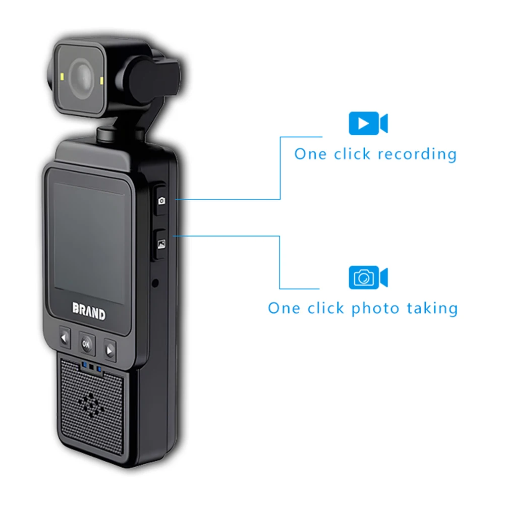 1080P WiFi Deportes Cámara portátil Viaje Bicicleta Conductor Grabadora 180 °   Cámara de bolsillo giratoria para motocicletas y vlogging - imagen 5