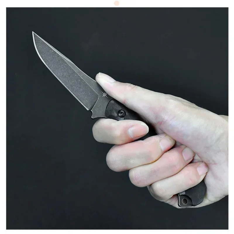 TOOR-cuchillo recto secreto, hoja 9Cr13Mov G10, mango texturizado, cuchillo táctico de alta altitud para exteriores, herramienta de seguridad de autodefensa - imagen 4