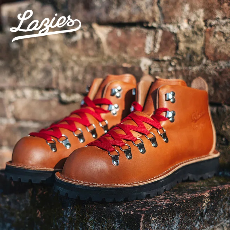 LAGIES zapatos de senderismo de cuero de vaca, botas para caminar, zapatos Goodyear para hombre, zapatos tobilleros informales de moda, zapatillas para caminar y trekking al aire libre - imagen 4