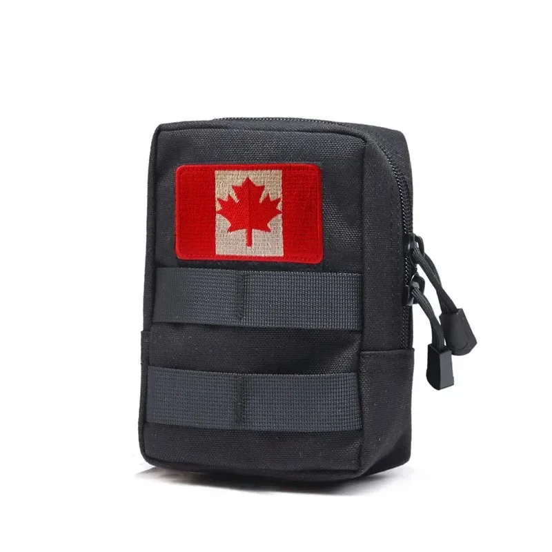 Surtido de parches tácticos de bandera de Canadá con gancho y bucle bordado de bandera de Canadá - imagen 3