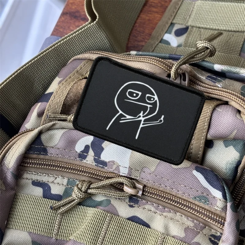 Parche estampado militar táctico para brazalete, insignia de moral, parches con gancho, accesorios para mochila, pegatinas
