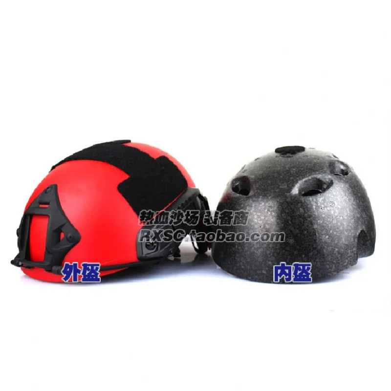 Casco de rescate rojo versión MICH/FAST/PJ ligero Cascos tácticos de doble capa - imagen 5