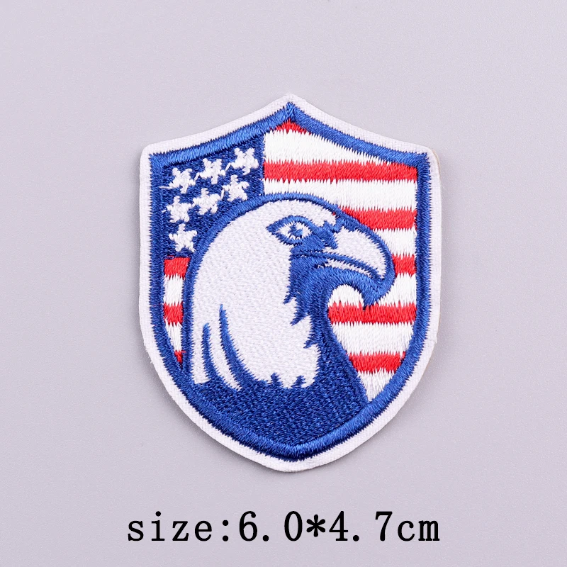 Parches bordados del 4 de julio para ropa, estilo americano, águila calva, parches para planchar en la ropa, insignias de decoración de EE. UU. - imagen 4