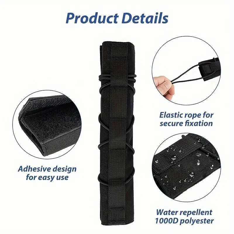 Cubierta táctica para supresor de Airsoft, funda protectora de barril Airsoft, accesorios para Rifle para caza y tiro, 22/14cm - imagen 4