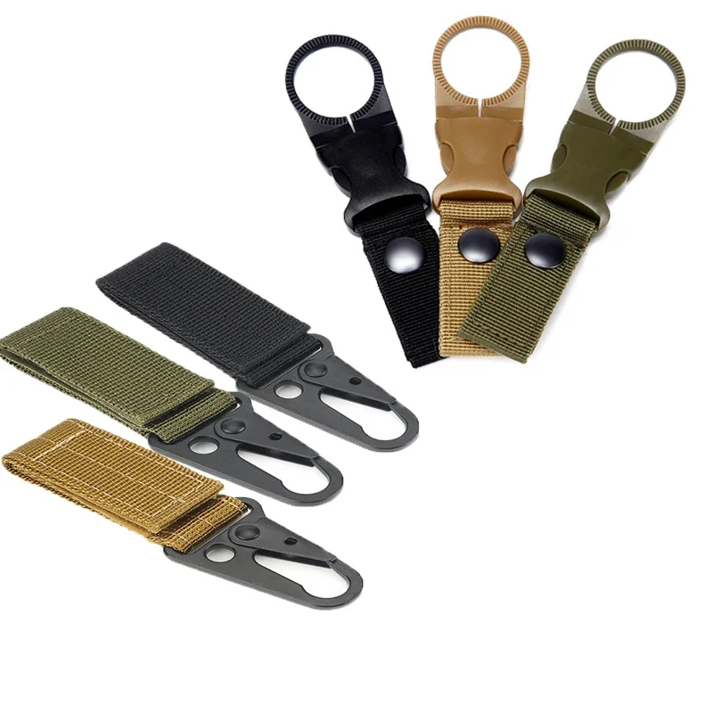 Mosquetón táctico para mochila, ganchos Olecranon Molle, Clip para botella de agua, llavero de supervivencia, cierre, accesorios para acampar al aire libre - imagen 2