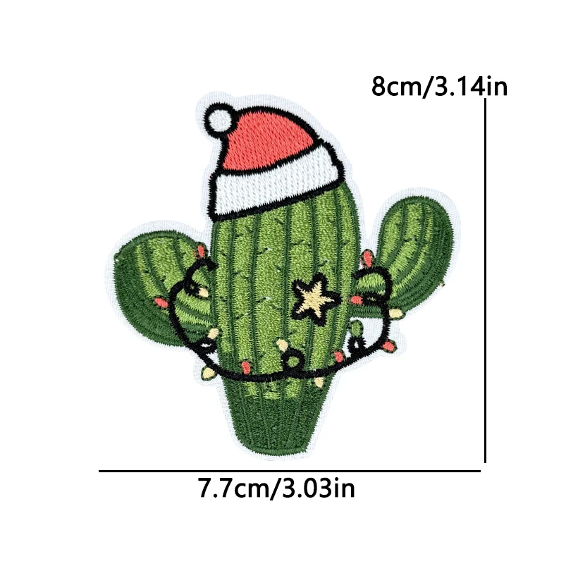 Parche bordado de Navidad, parches de vaquero occidental para ropa, parches para planchar para ropa, pegatinas para coser bordadas de dibujos animados DIY - imagen 2