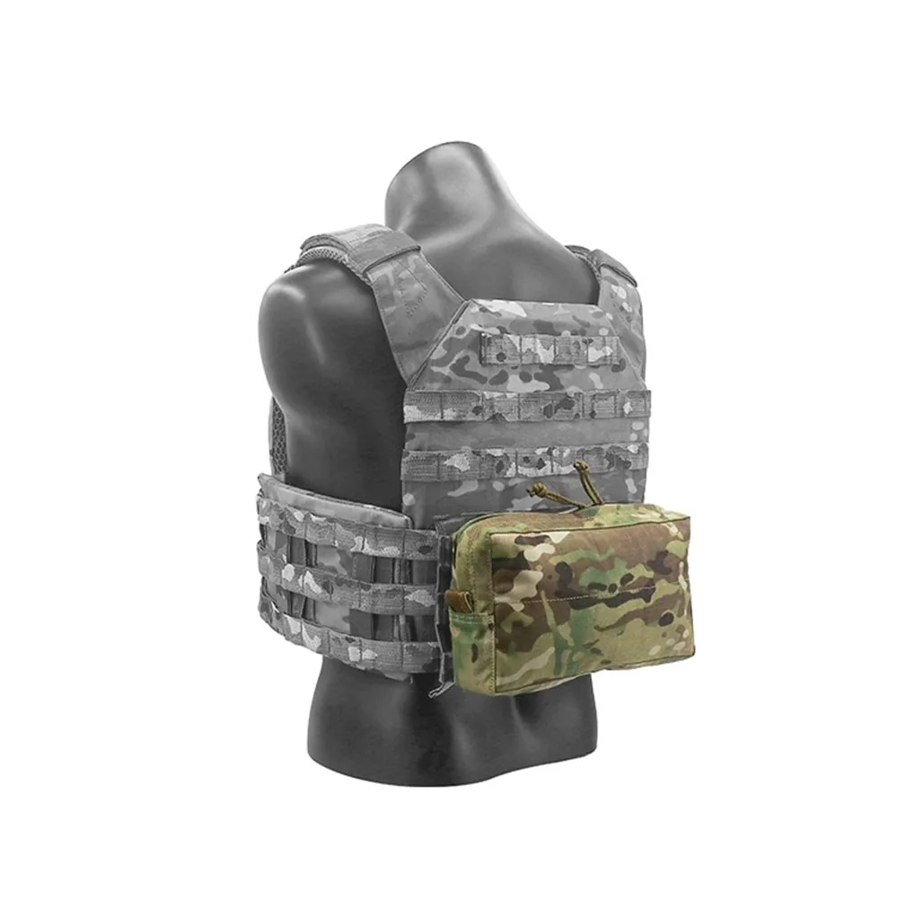 Chaleco táctico con cremallera Horizontal, bolsa Molle para artículos diversos, bolsa colgante táctica para el pecho para exteriores, bolsa de uso General - imagen 4