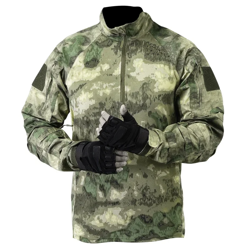 Camisa táctica del ejército, camisas para hombre, camisa de combate militar, Camisa larga, ropa de caza, camisas de camuflaje, camisetas de Paintball - imagen 2