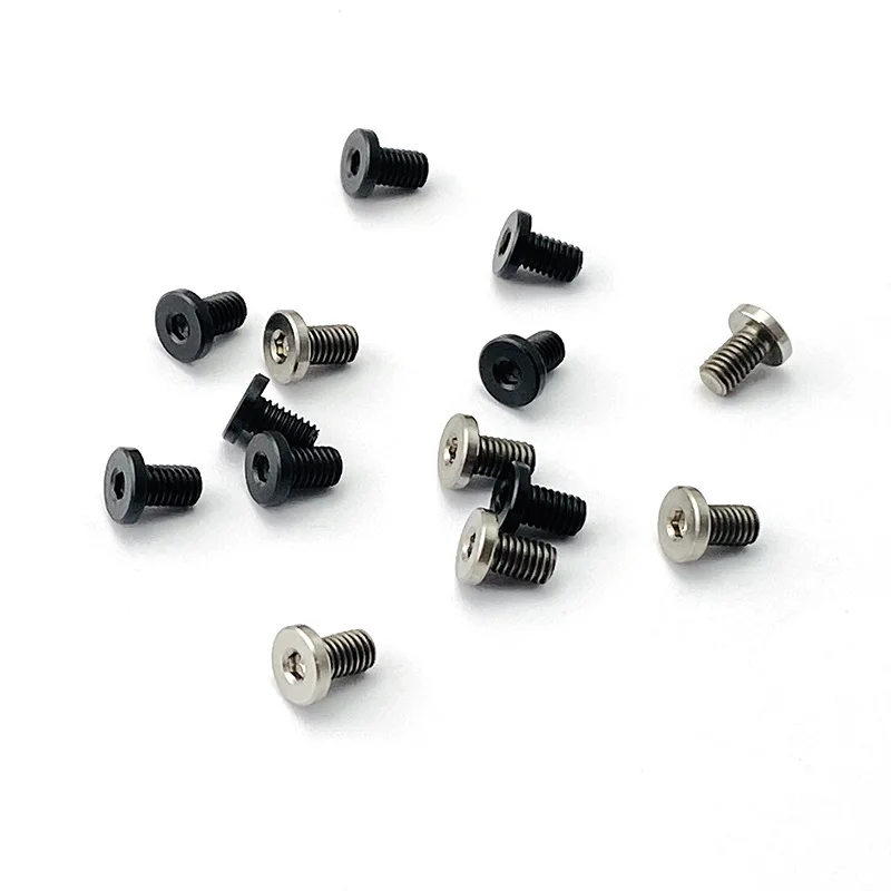 Mango de aleación de titanio para cuchillo, tornillo Hexagonal de cabeza plana, tornillo de rosca M3.5, husillo de sujeción, pieza de bricolaje, 10 unidades por lote - imagen 2