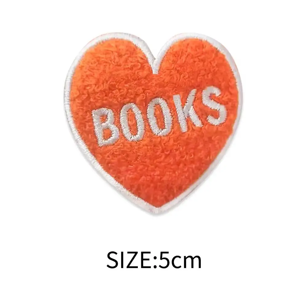 Libros Parches bordados de chenilla amarilla, insignias para planchar, decoración bordada para prendas, camisetas, chaquetas, parches de texto - imagen 2