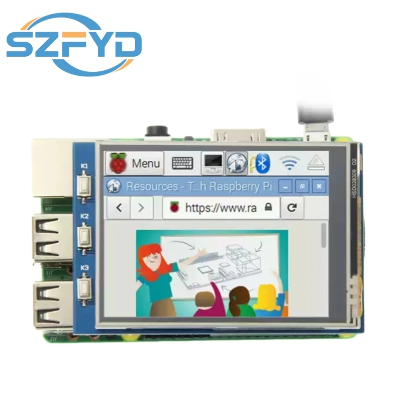 Pantalla Raspberry Pi de 2,8 pulgadas, pantalla táctil Raspberry Pi de 320x240, pantalla SPI compatible con 3B +/4B - imagen 5