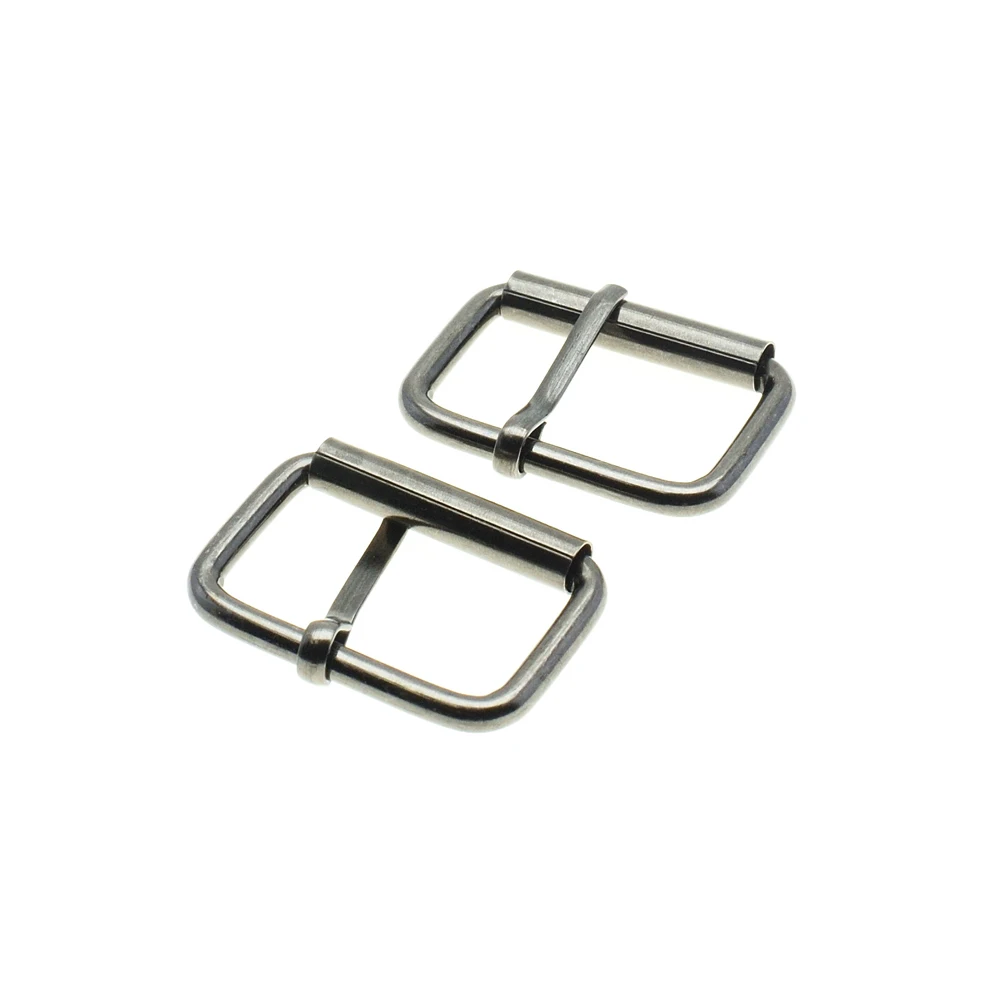 Hebillas de cinturón de un solo rodillo, alambre de Metal formado para bolso de mano, correa de zapato, anillo rectangular, reparación artesanal de cuero, decoración DIY, 5 uds. - imagen 3