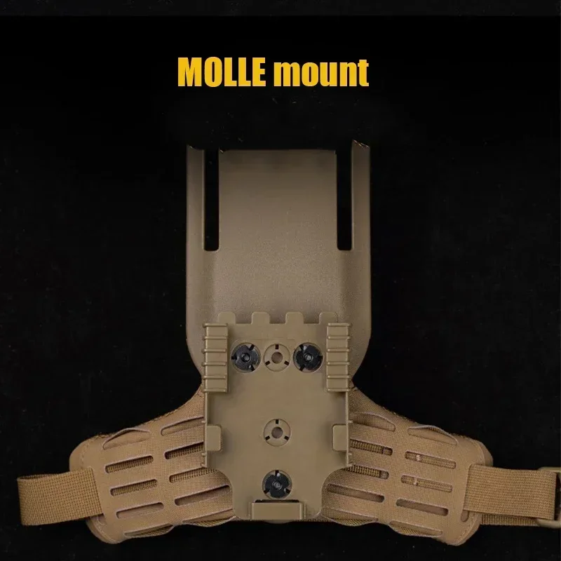 Plataforma de pierna Modular táctica MOLLE, funda desmontable ajustable, funda de extracción rápida Airsoft, accesorio de caza colgante para pierna - imagen 3