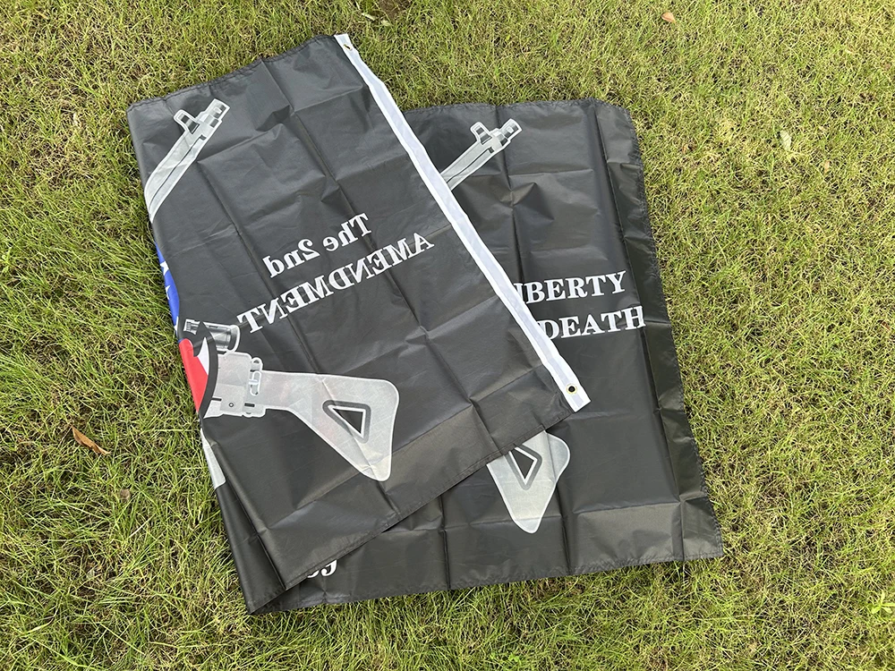 Bandera de la SKY, bandera de la segunda enmienda, 90x150cm, segunda enmienda, no marcen en mí, bandera de la libertad de la pistola o la muerte, bandera de calavera para decoración - imagen 5