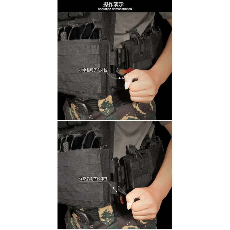 YAKEDA Chaleco de entrenamiento de desmontaje rápido, chaleco de entrenamiento, equipo para exteriores, equipo de entrenamiento CS - imagen 5