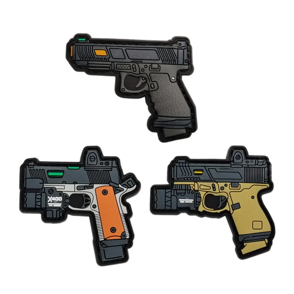 Parches para casco de pistola, insignia de moral de PVC, parche para pistola X400, pegatinas con emblema para mochila táctica militar - imagen 2