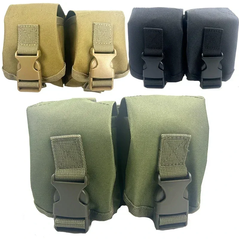 Bolsa Molle individual doble Frag para granada, bolsa EDC para senderismo al aire libre, accesorios de caza, funda Mag, bolsas de cintura, bolsas para chaleco M67 LBT - imagen 4