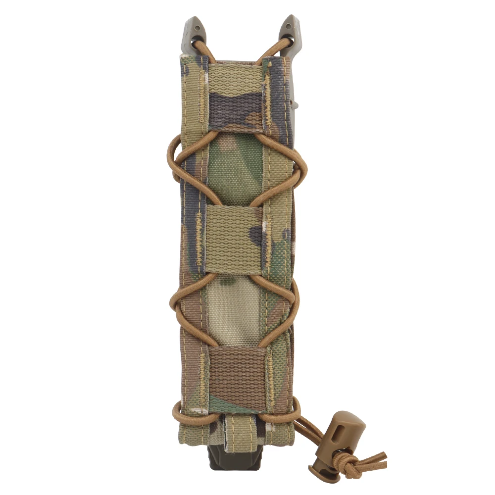 Bolsa táctica abierta para revistas de pistola, compatible con MP5/MP7/.45, larga, individual, MOLLE/PALS, Clip de malicia, cable de choque, Panel lateral de polímero de nailon 500D