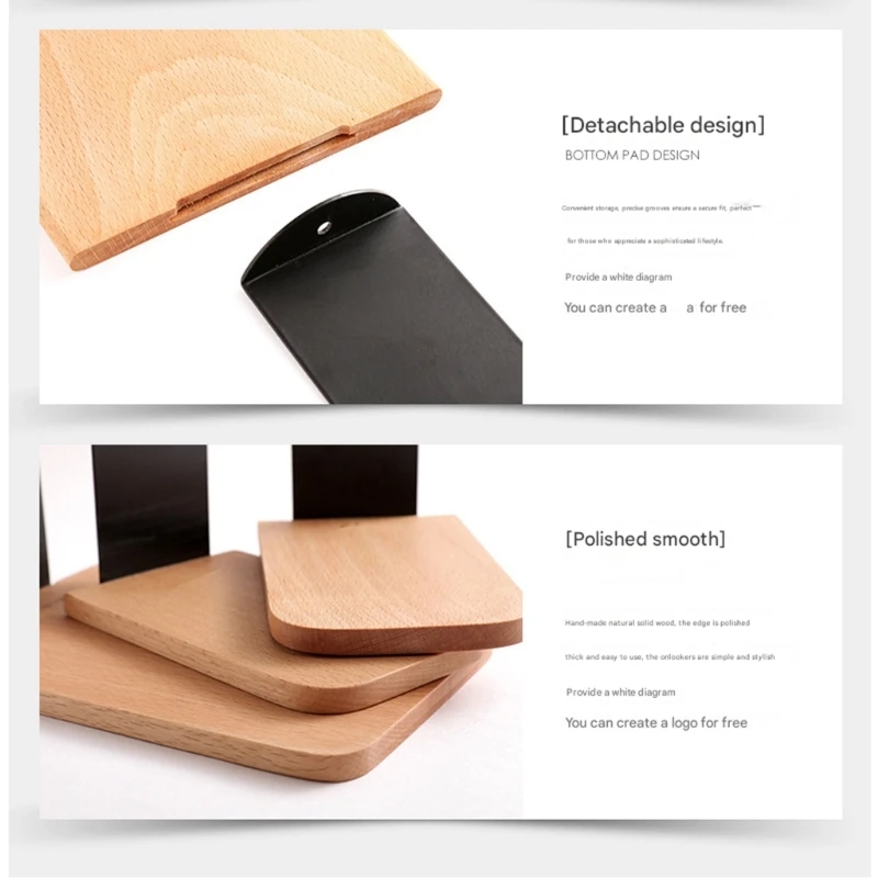 Sujetalibros madera para libros, soporte para libros, imágenes y cuadernos, K1KF - imagen 5