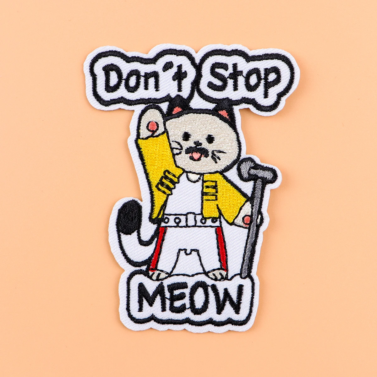 Parche para planchar con forma de gato para ropa, parche bordado de cantante a la moda, accesorios para ropa, pegatinas de costura - imagen 3
