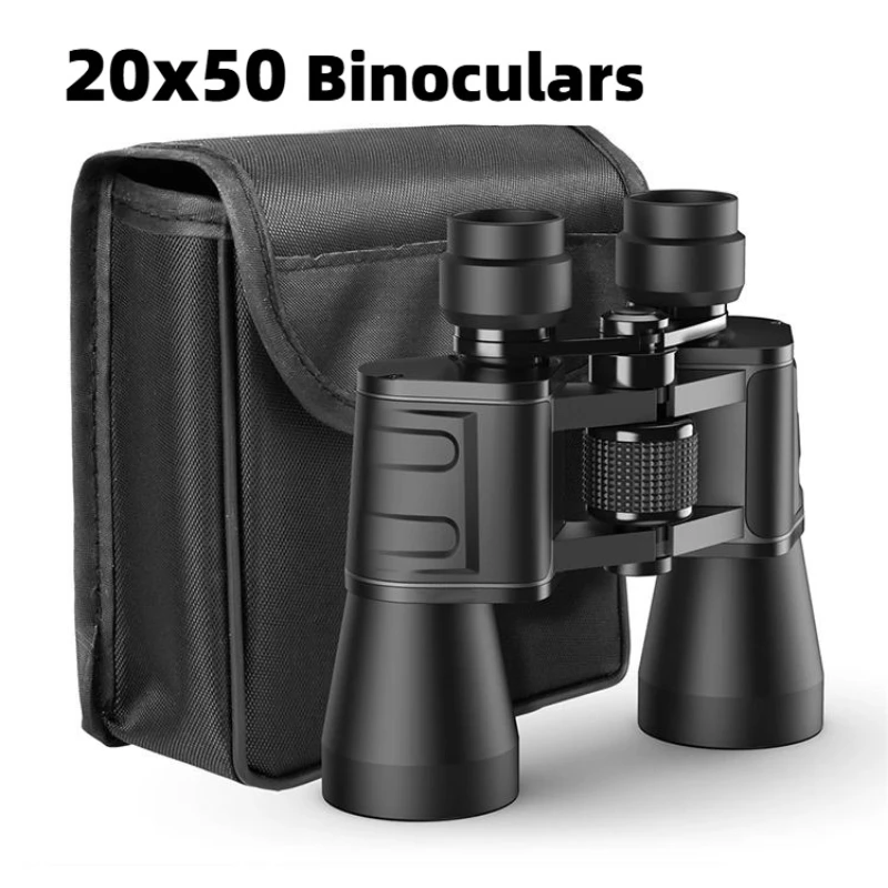 Binoculares de acampada de 20x50, telescopio de turismo con aumento de 10X HD, binoculares de caza para observación de aves y vida silvestre